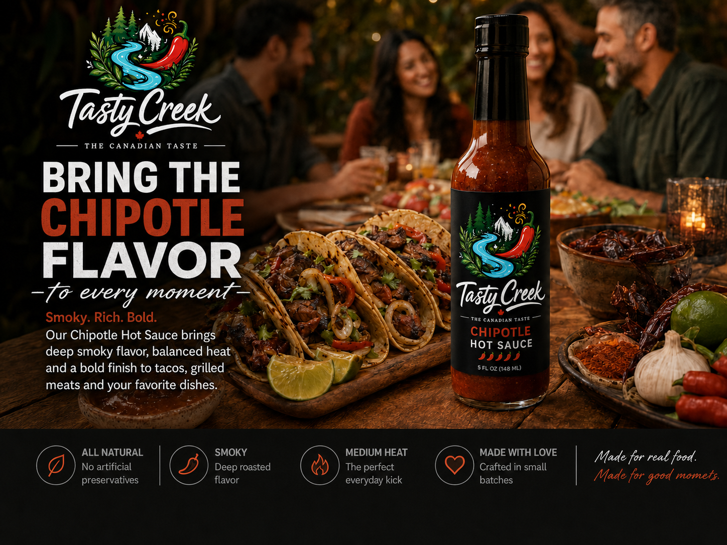 TastyCreek Chipotle Hot Sauce promotional image