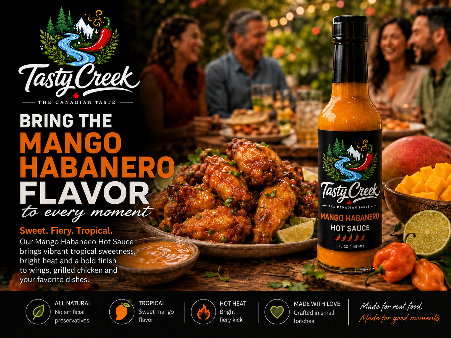 TastyCreek Mango Habanero Hot Sauce promotional image