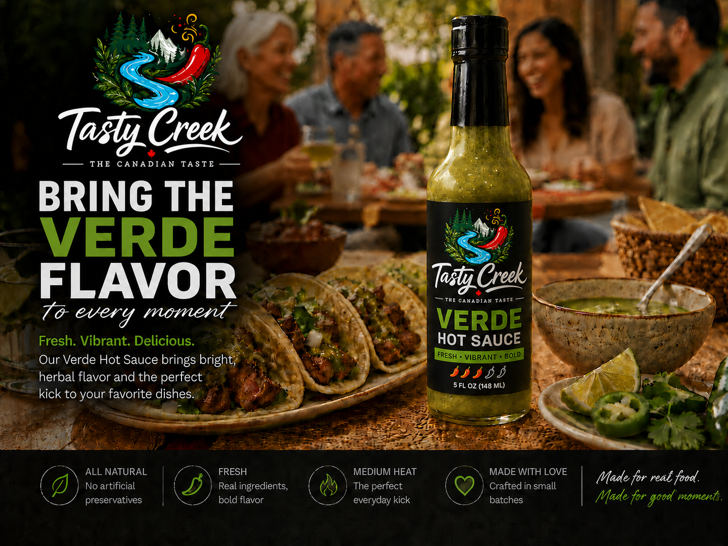TastyCreek Verde Hot Sauce promotional image
